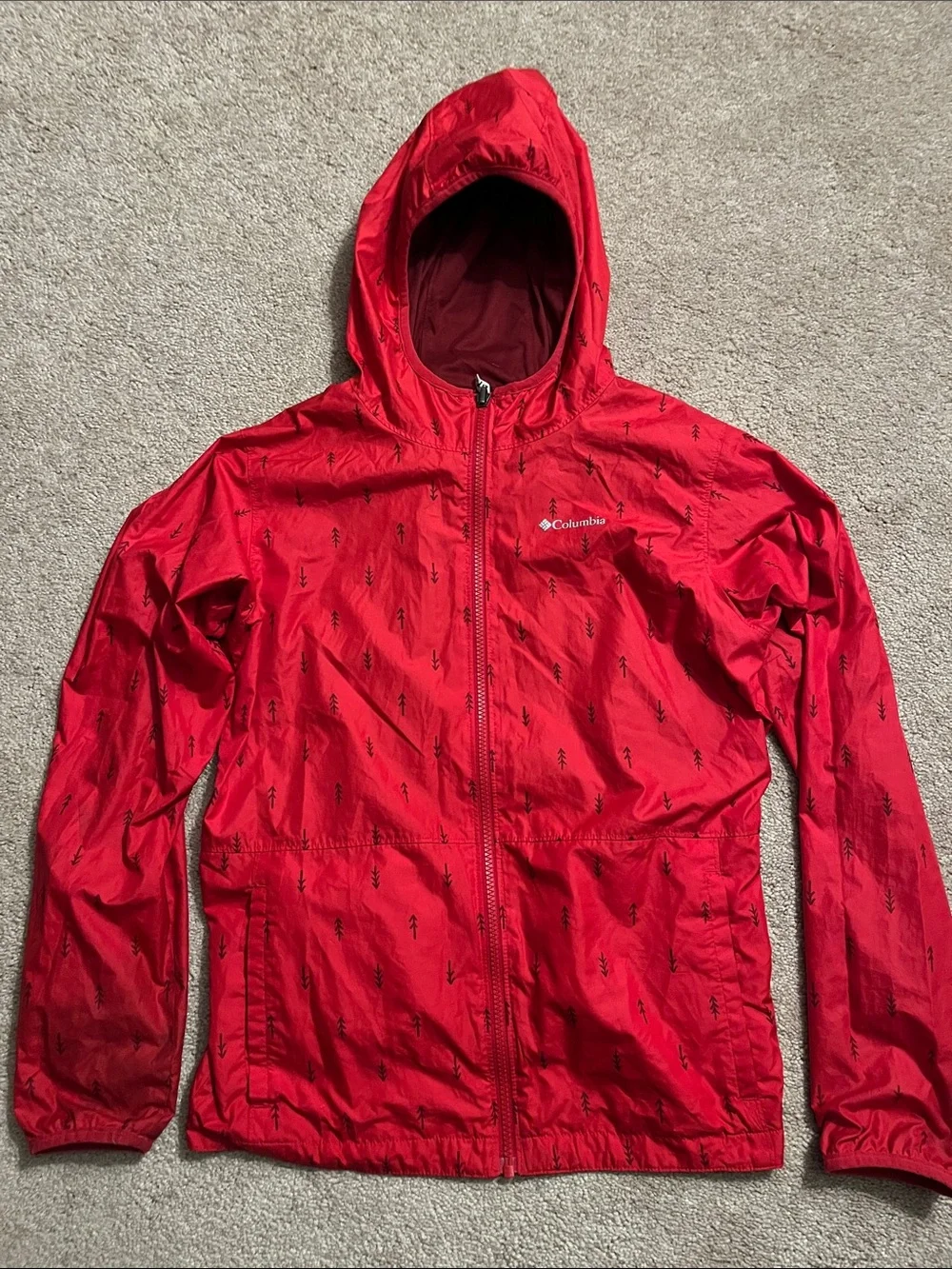 Columbia Youth Size Large (14/16) Reversible Lightweight Rain Coat Jacket